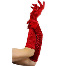 Red gloves a girls best friend.